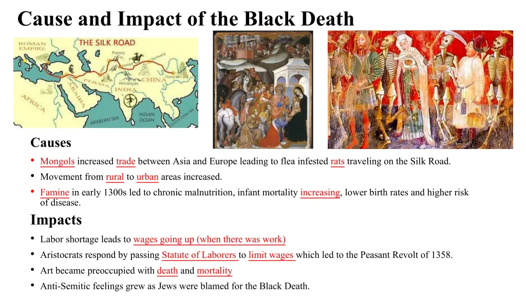 cause and impact of the black death