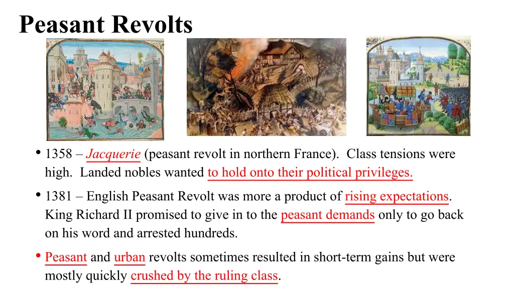 peasant revolts