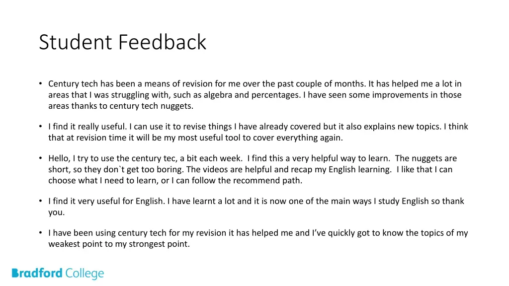 student feedback