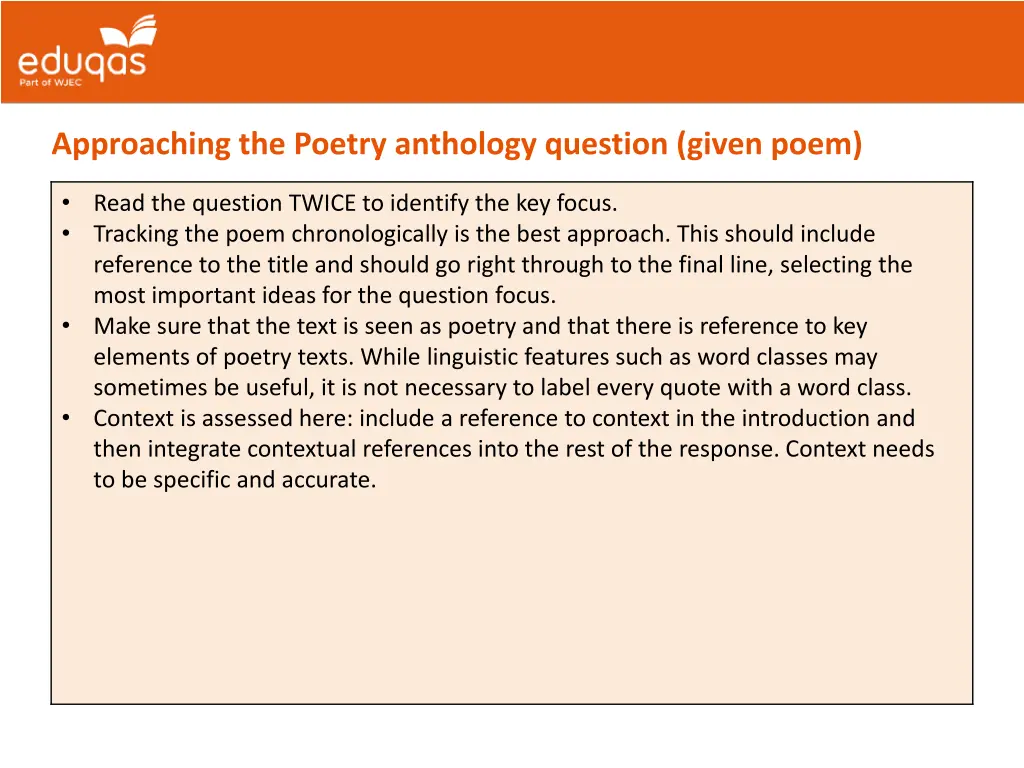 approaching the poetry anthology question given