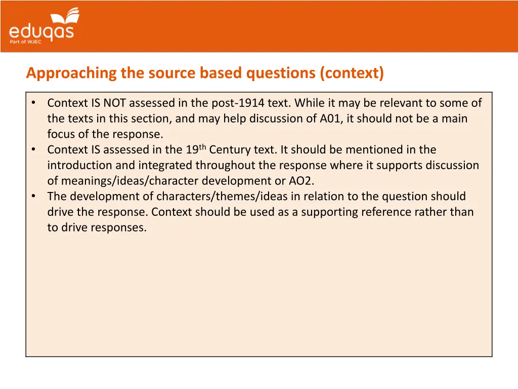 approaching the source based questions context