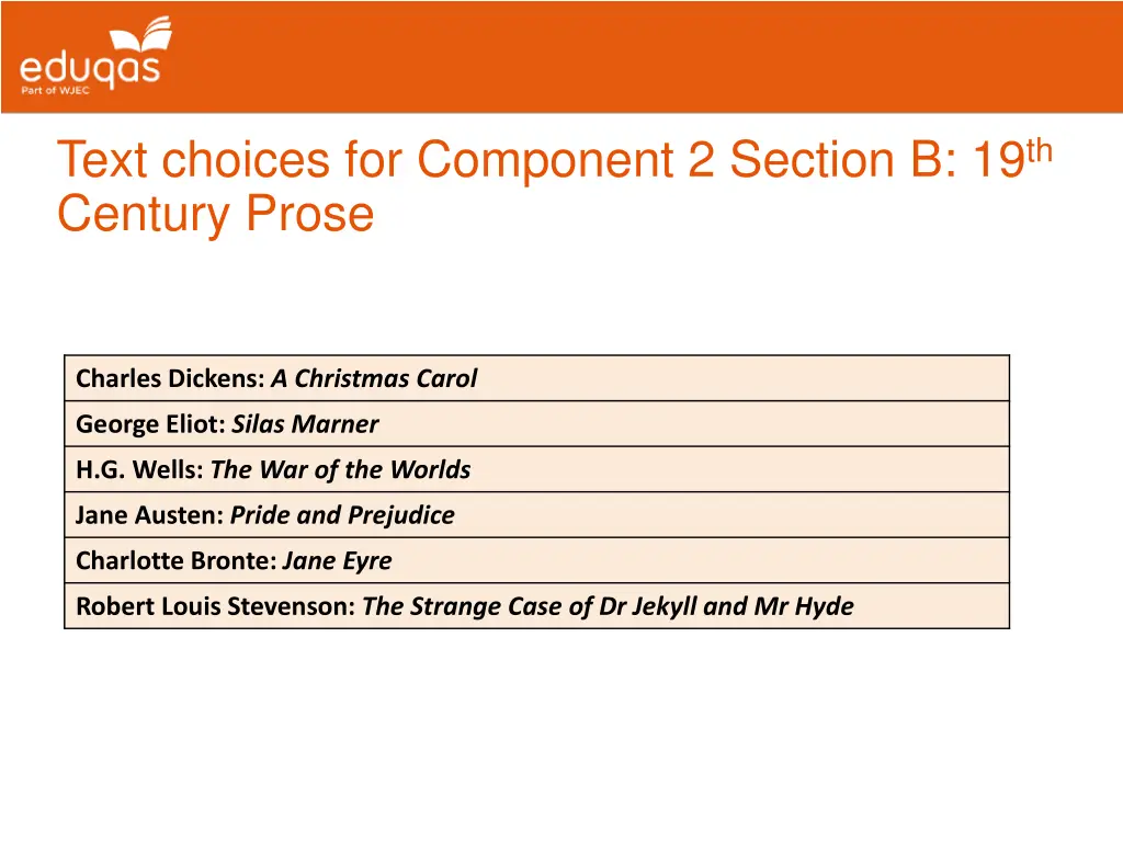 text choices for component 2 section