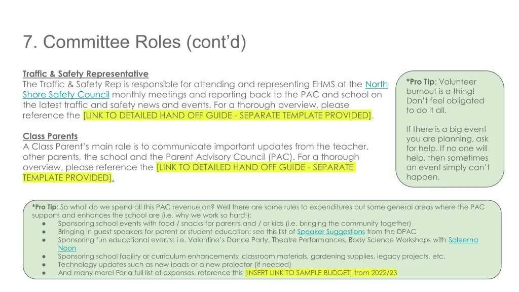 7 committee roles cont d 1