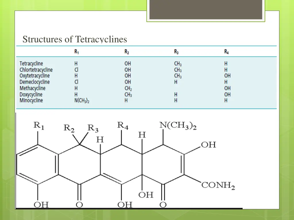 structures of tetracyclines