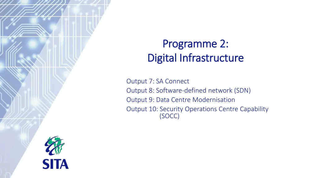 programme 2 programme 2 digital infrastructure