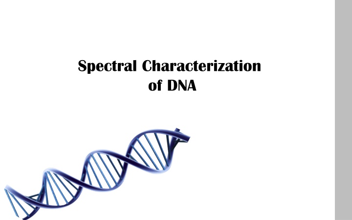 spectral characterization of dna