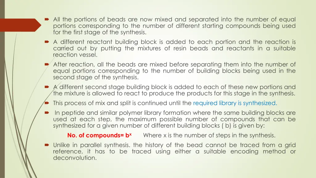 all the portions of beads are now mixed