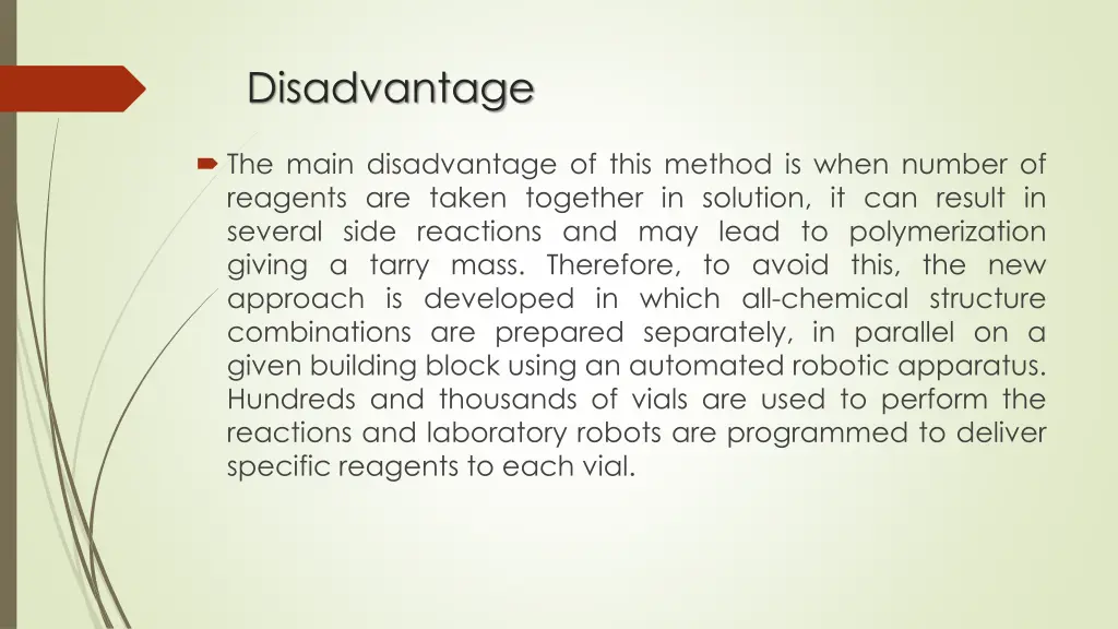 disadvantage