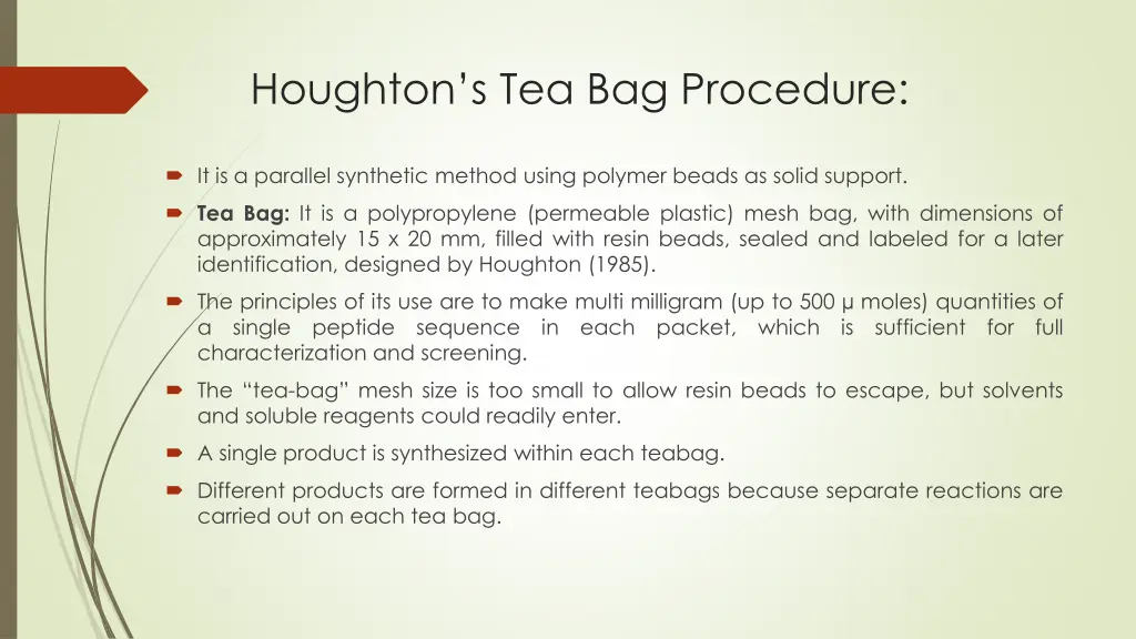 houghton s tea bag procedure