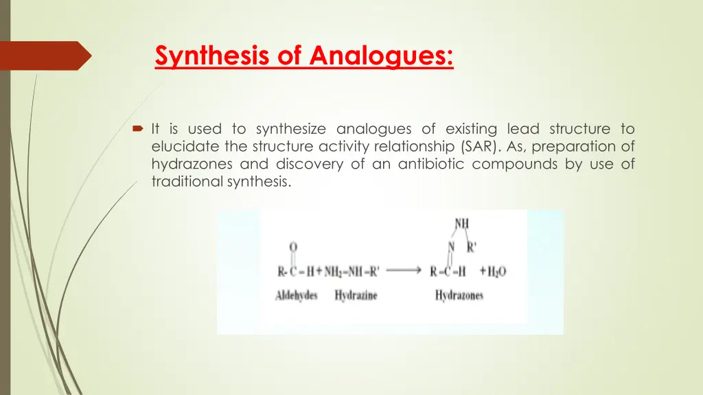 synthesis of analogues