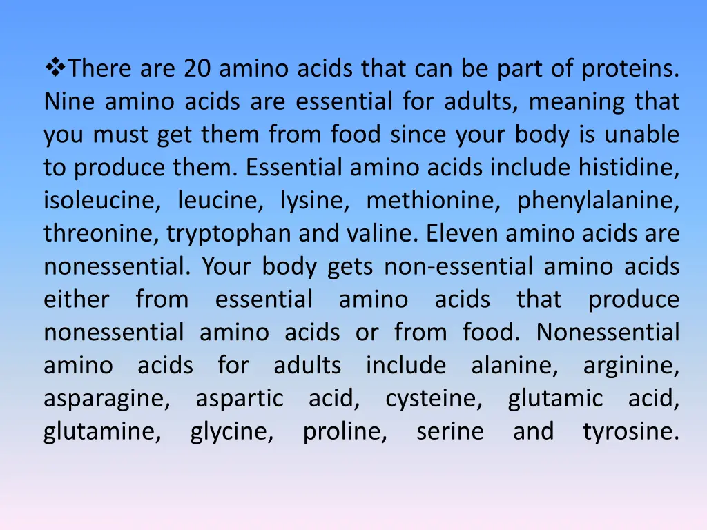 there are 20 amino acids that can be part