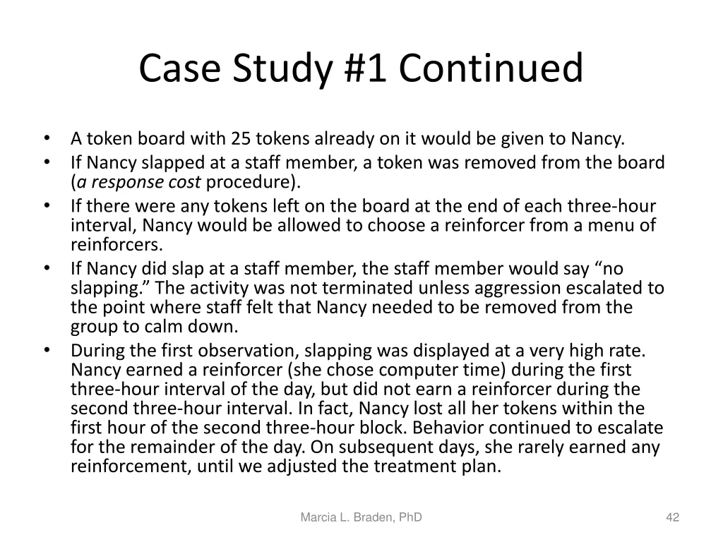 case study 1 continued