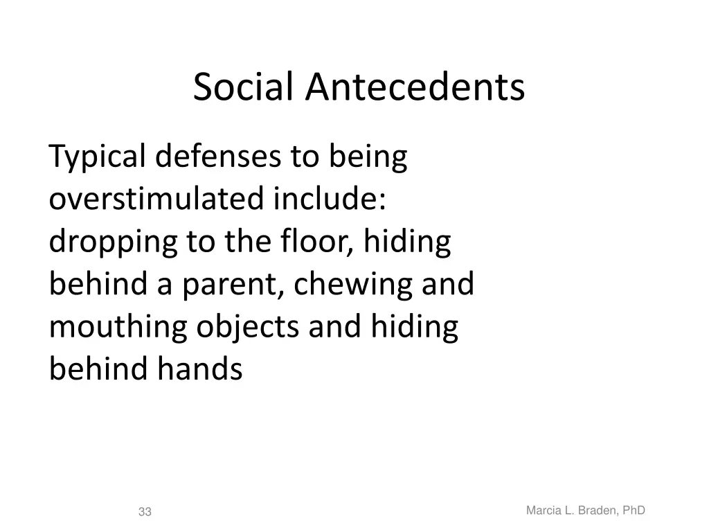 social antecedents