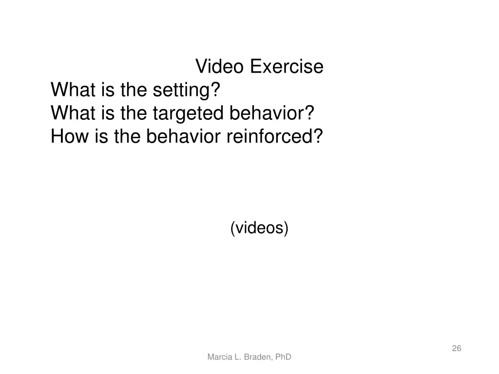 video exercise