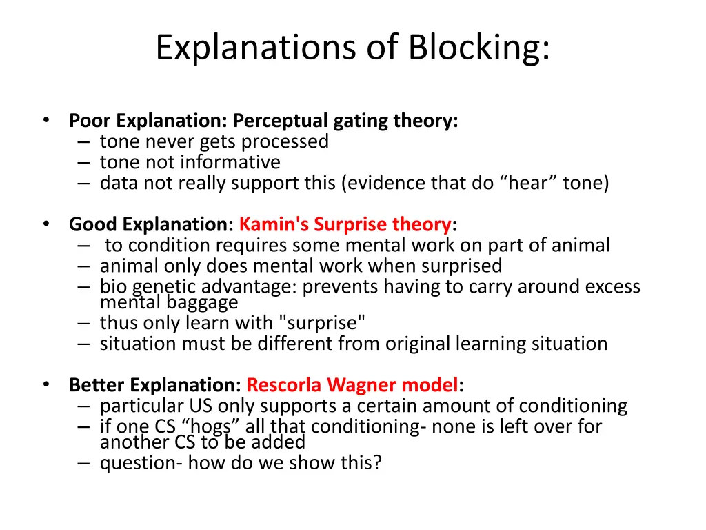 explanations of blocking