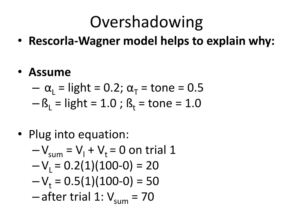 overshadowing