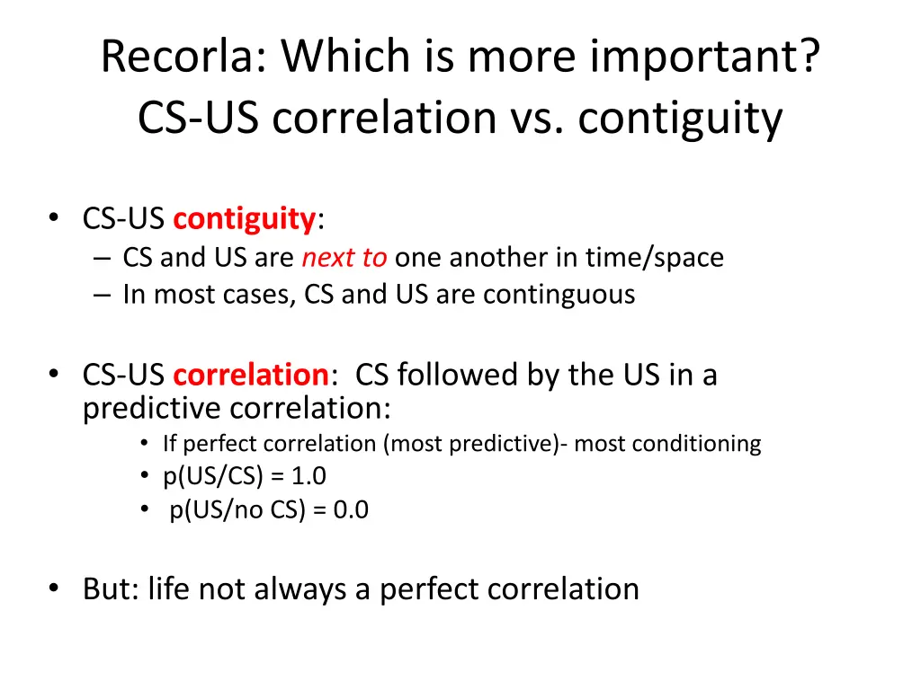 recorla which is more important cs us correlation