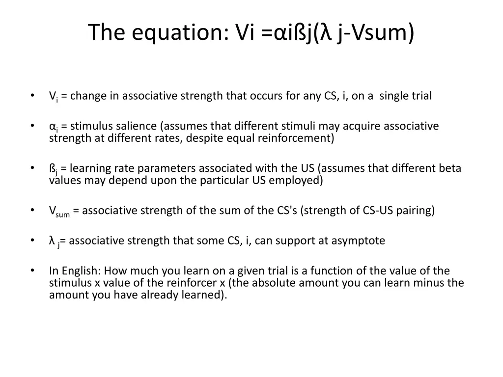 the equation vi i j j vsum