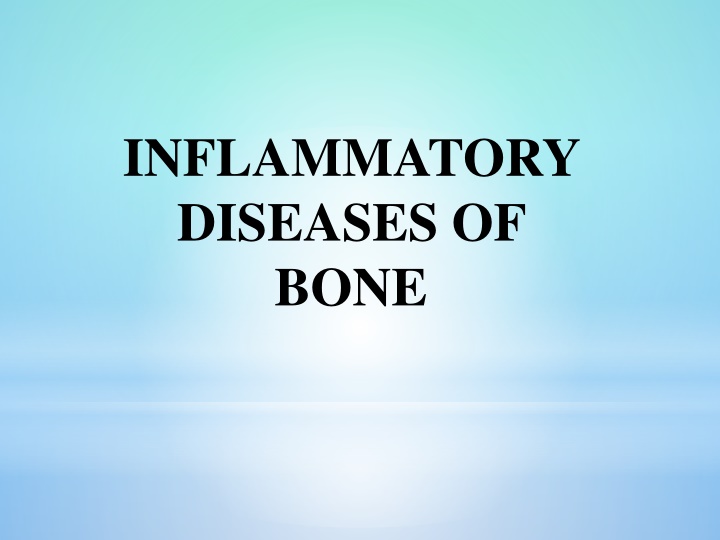 inflammatory diseases of bone