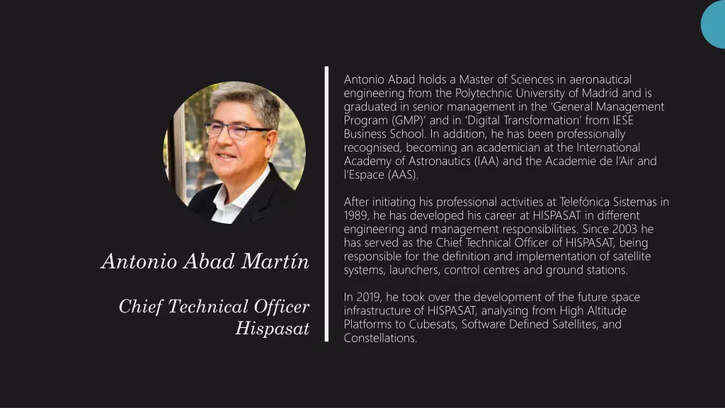 antonio abad holds a master of sciences