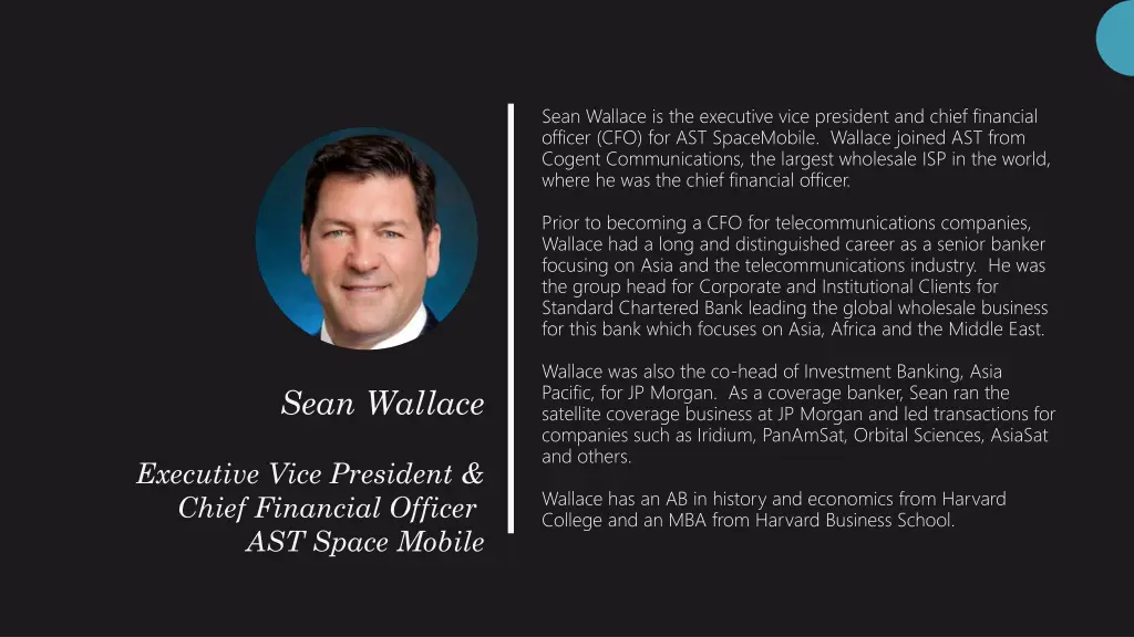 sean wallace is the executive vice president