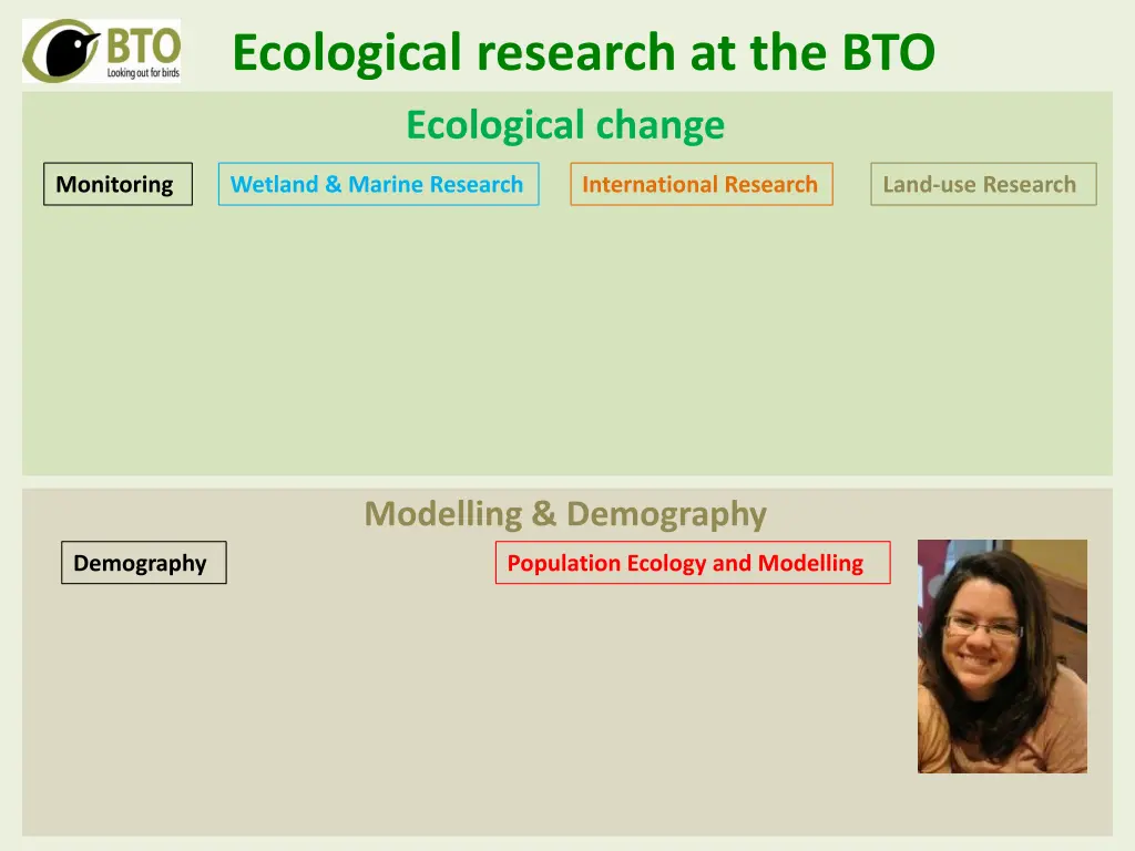 ecological research at the bto ecological change