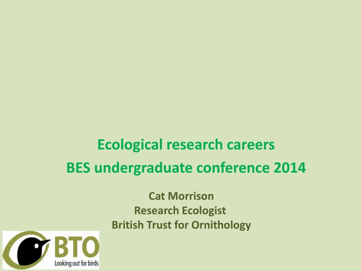 ecological research careers bes undergraduate