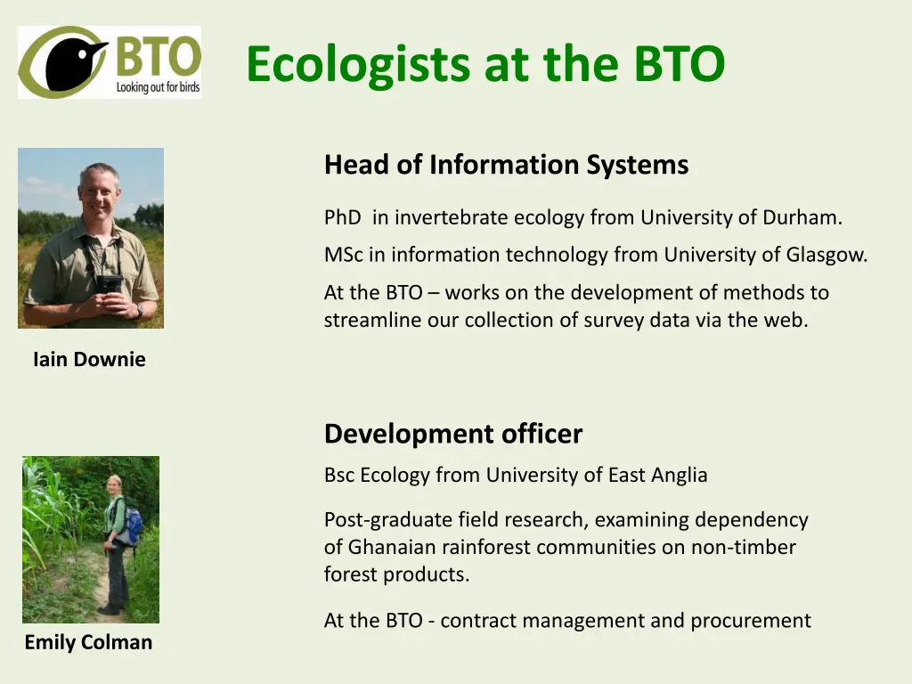 ecologists at the bto 1