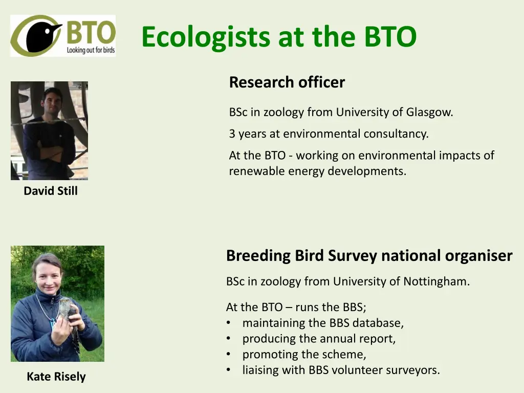 ecologists at the bto