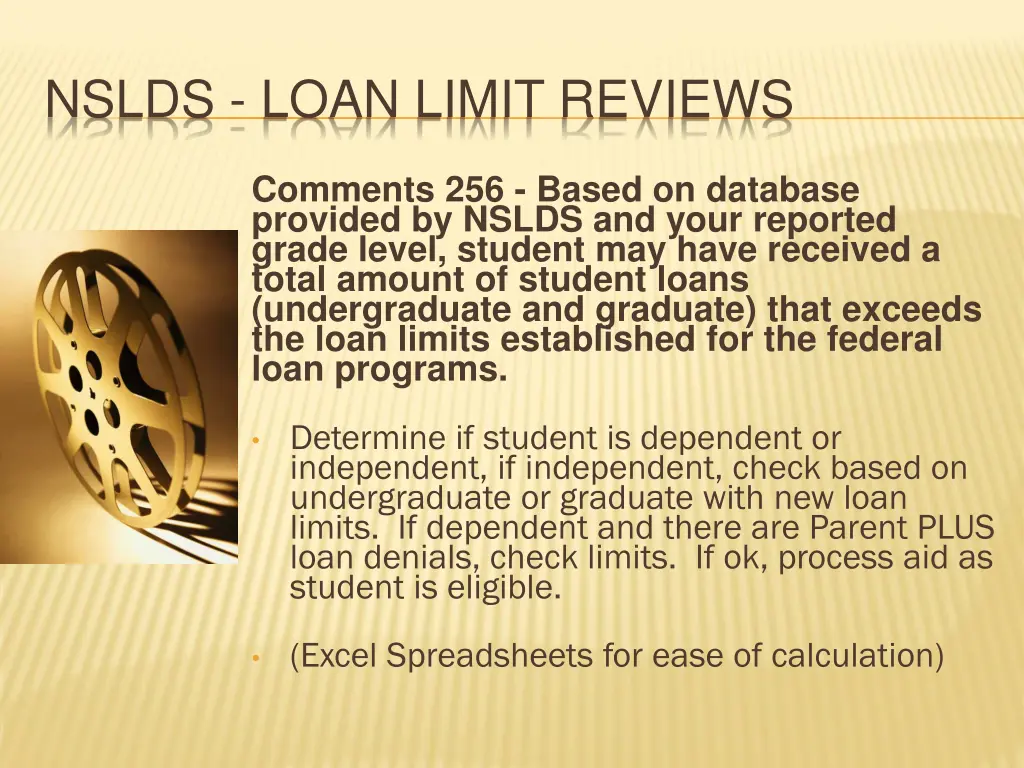 nslds loan limit reviews 1