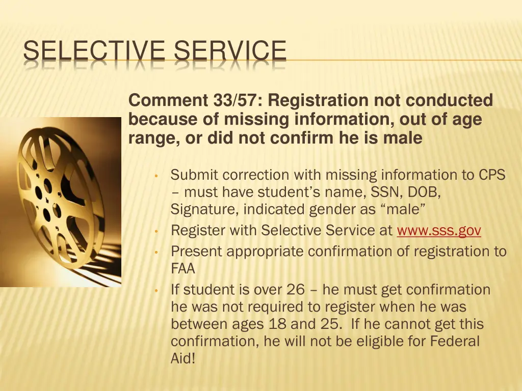 selective service 1