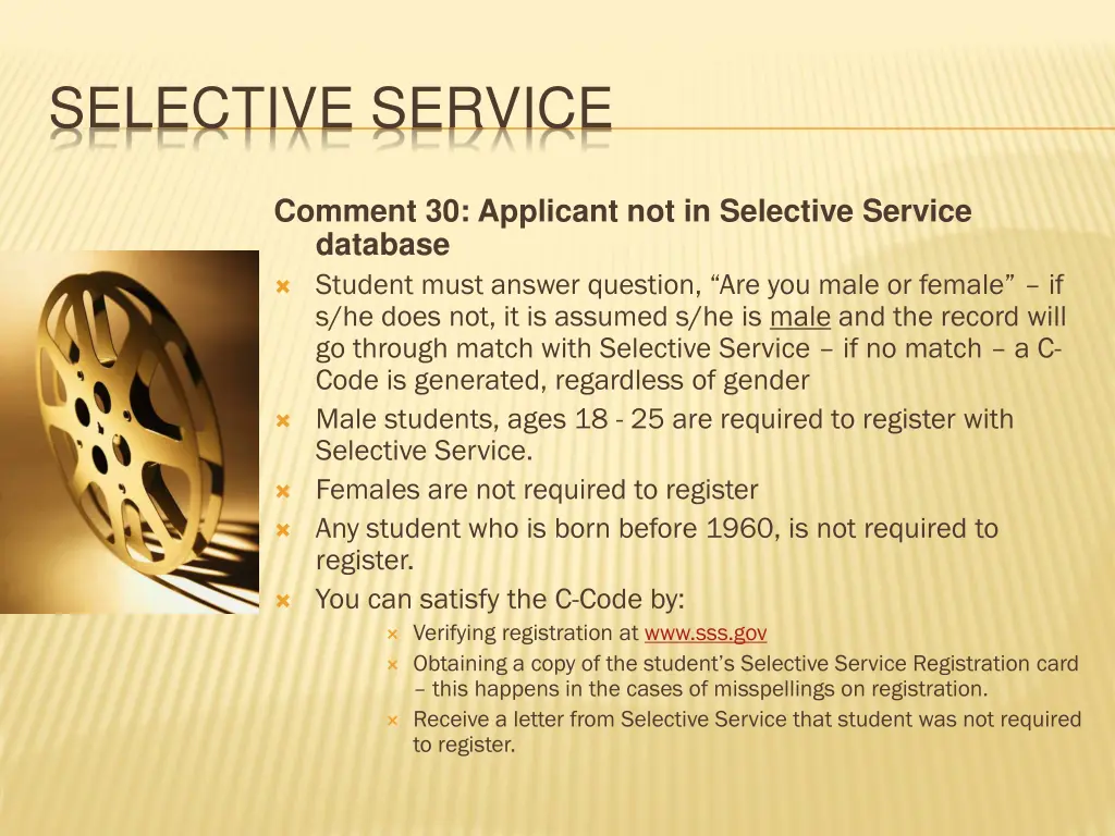 selective service