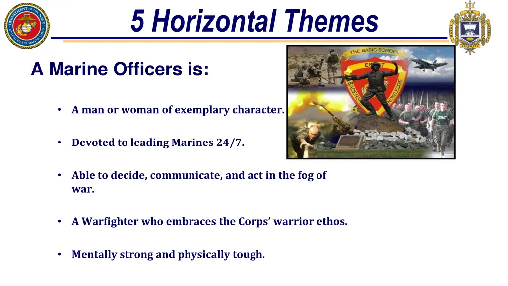 5 horizontal themes