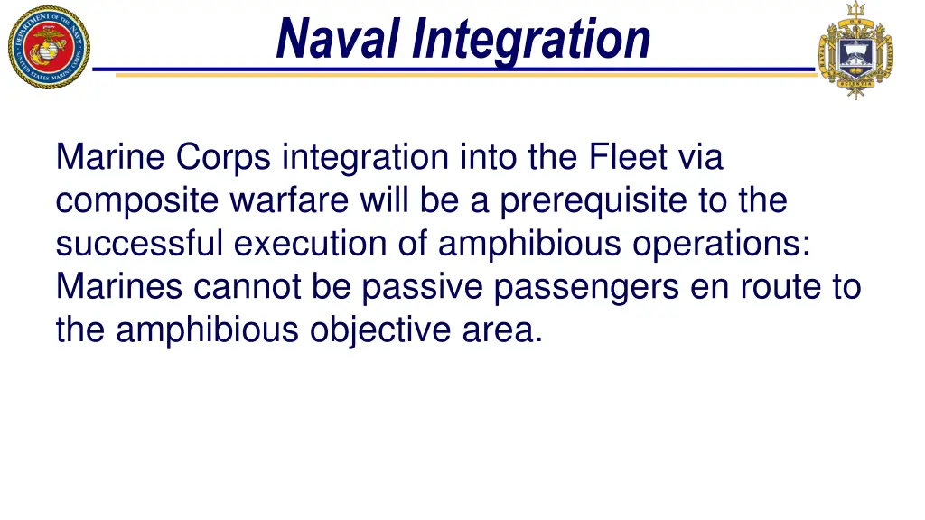 naval integration