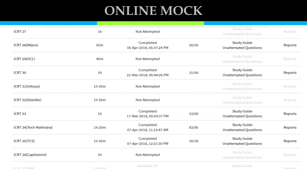 online mock 1