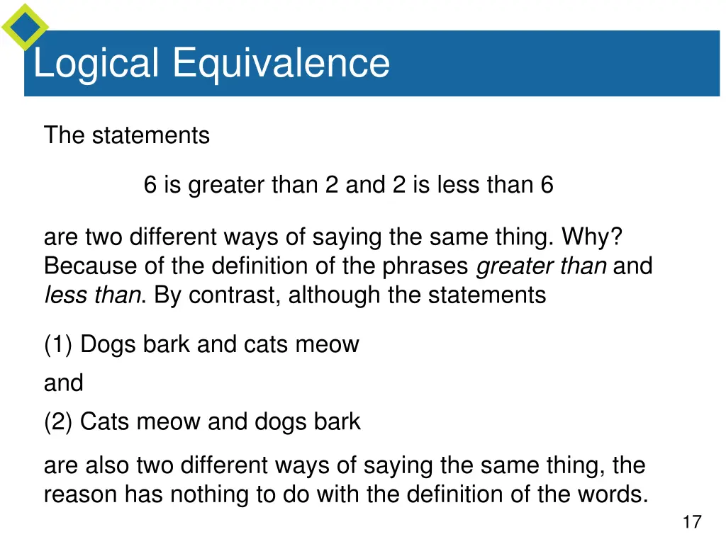 logical equivalence 1