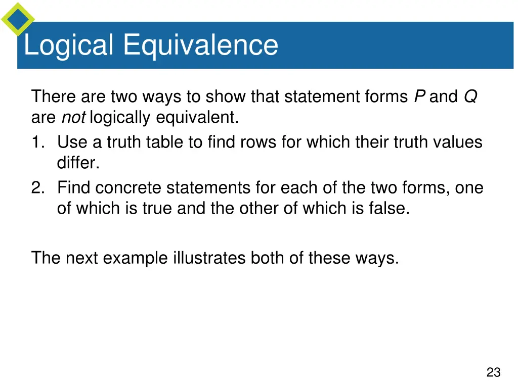 logical equivalence 6