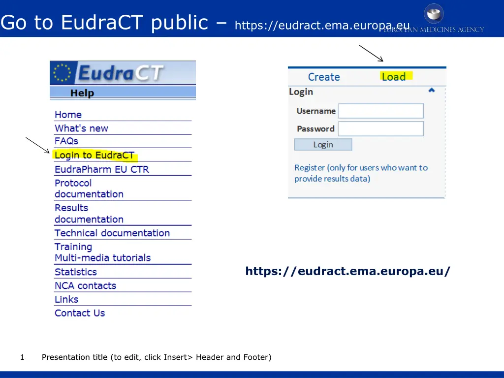 go to eudract public https eudract ema europa eu