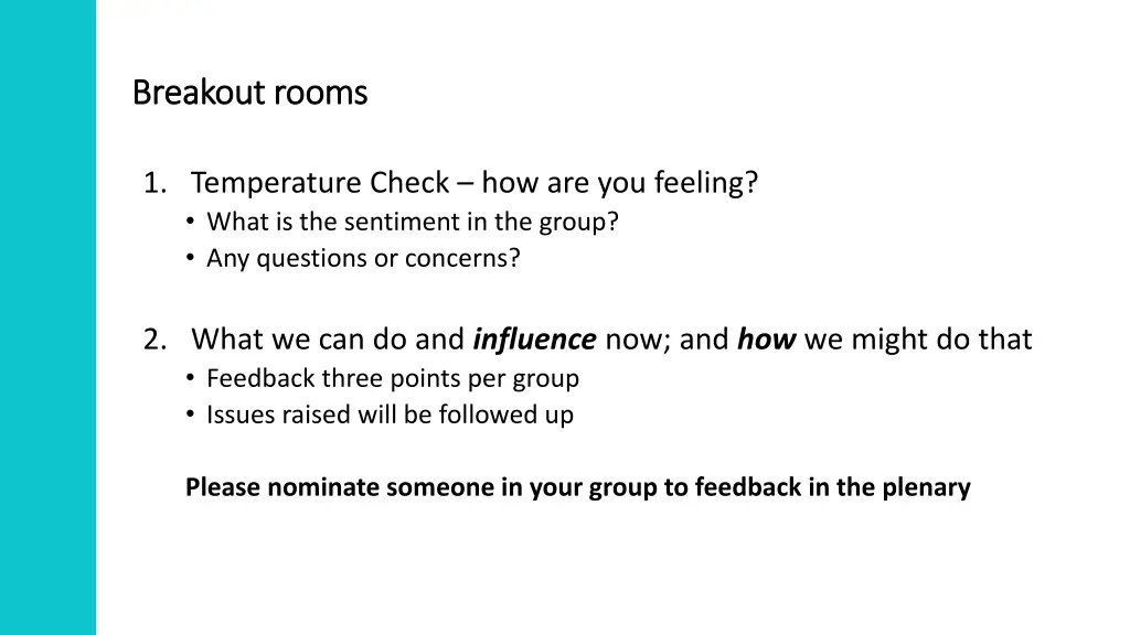 breakout rooms breakout rooms