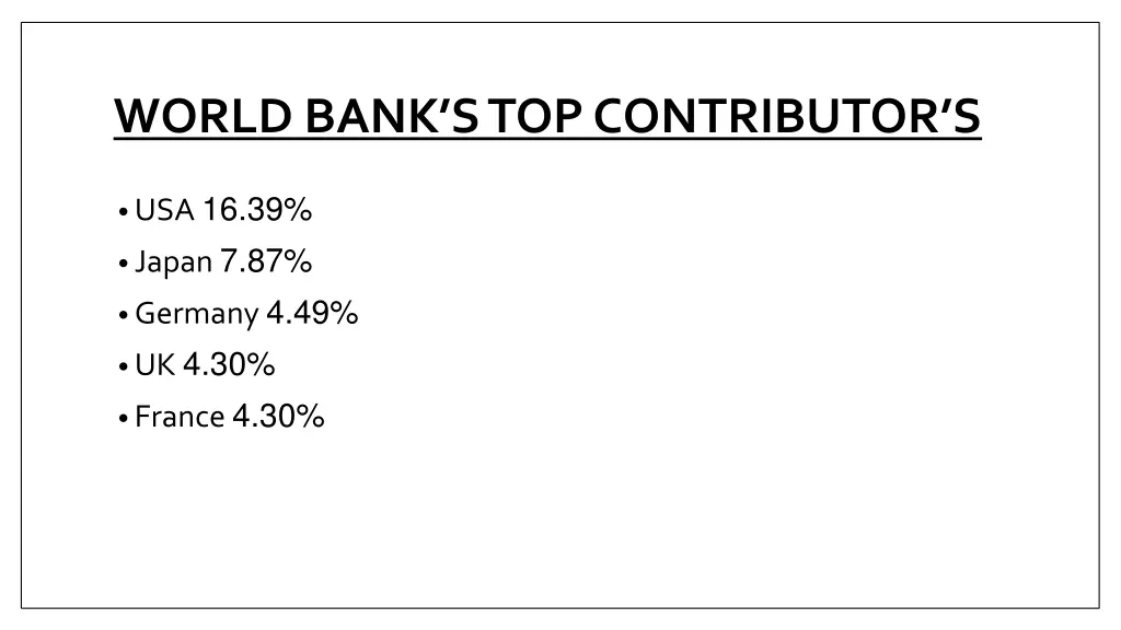 world bank s top contributor s