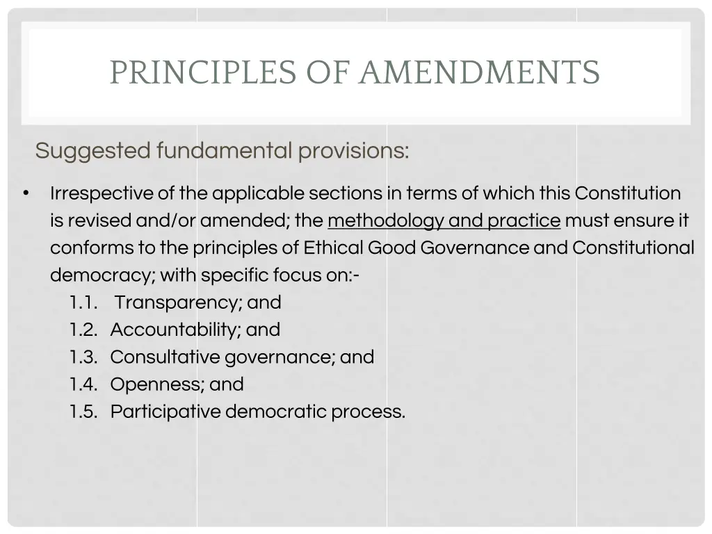 principles of amendments 1