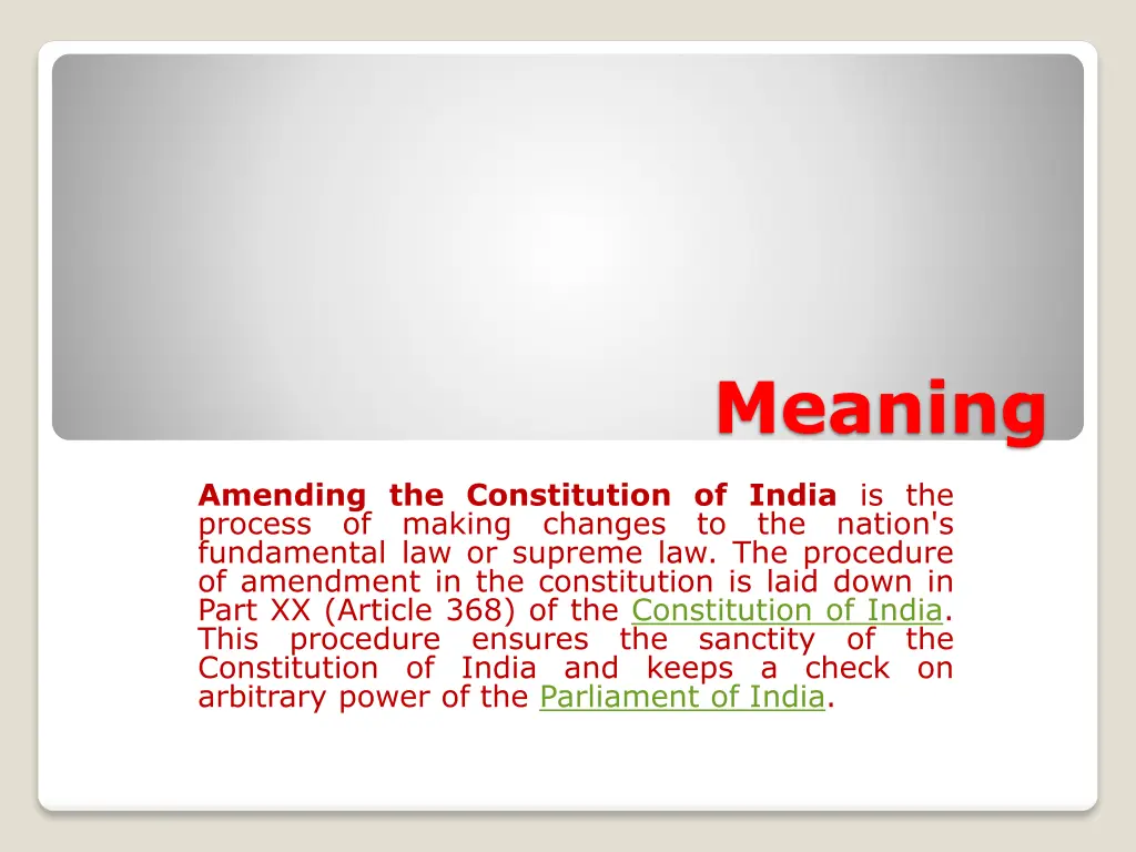 meaning