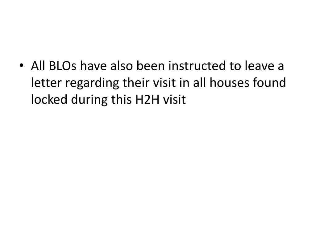 all blos have also been instructed to leave