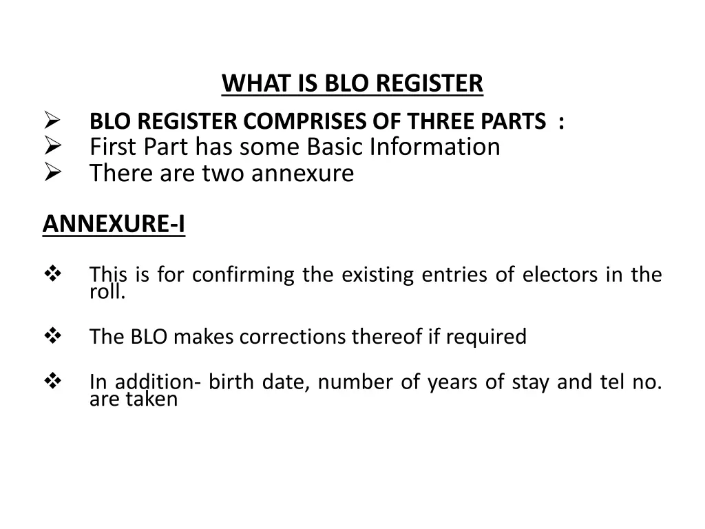 what is blo register blo register comprises