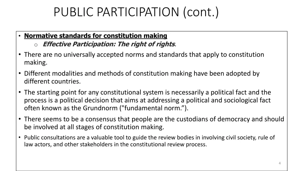 public participation cont