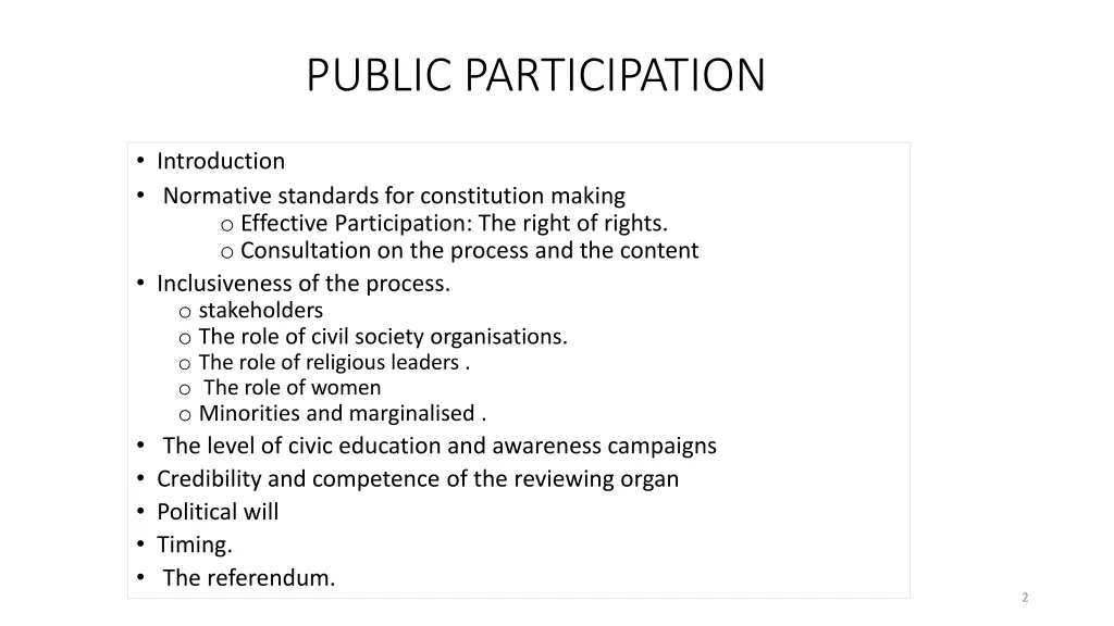 public participation