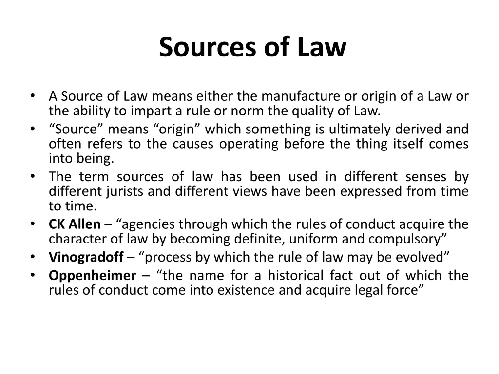 sources of law 1