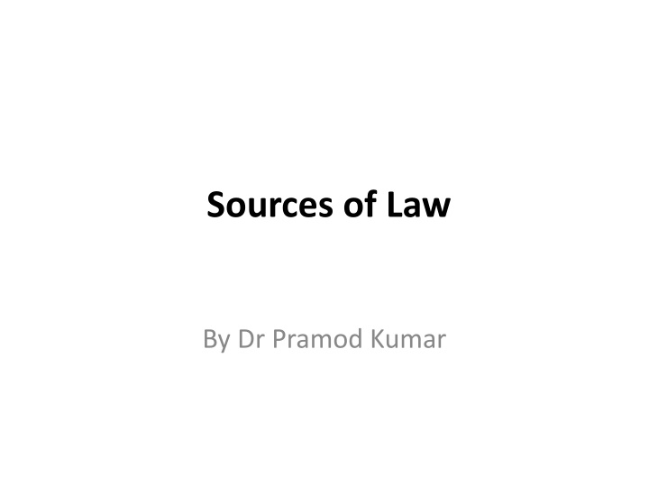 sources of law