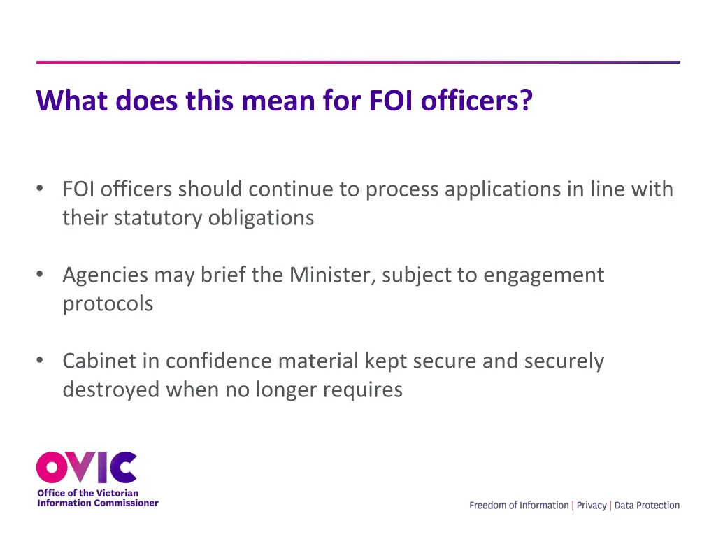 what does this mean for foi officers