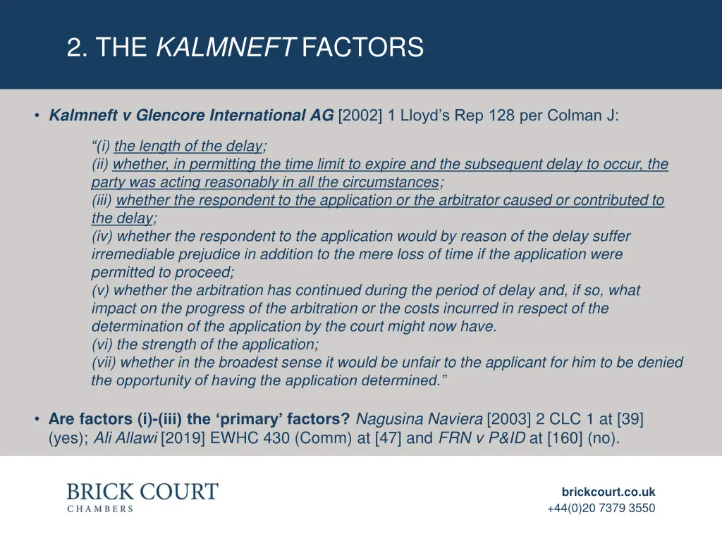 2 the kalmneft factors